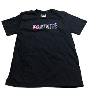 Fortnite Boys Black Graphic T-Shirt Size Large 14/16